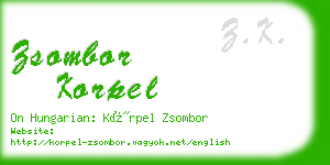 zsombor korpel business card